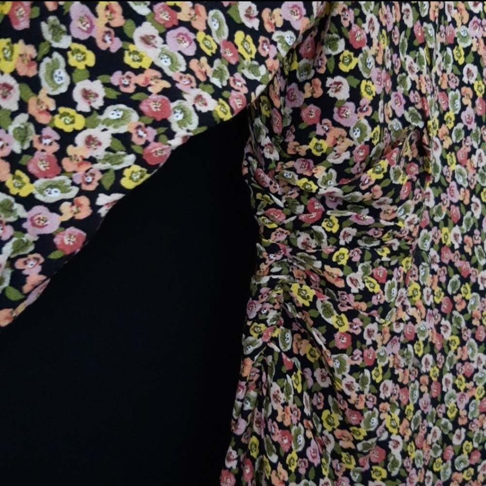 Zara Floral Print Mini Dress Shirt - Picture 6 of 11
